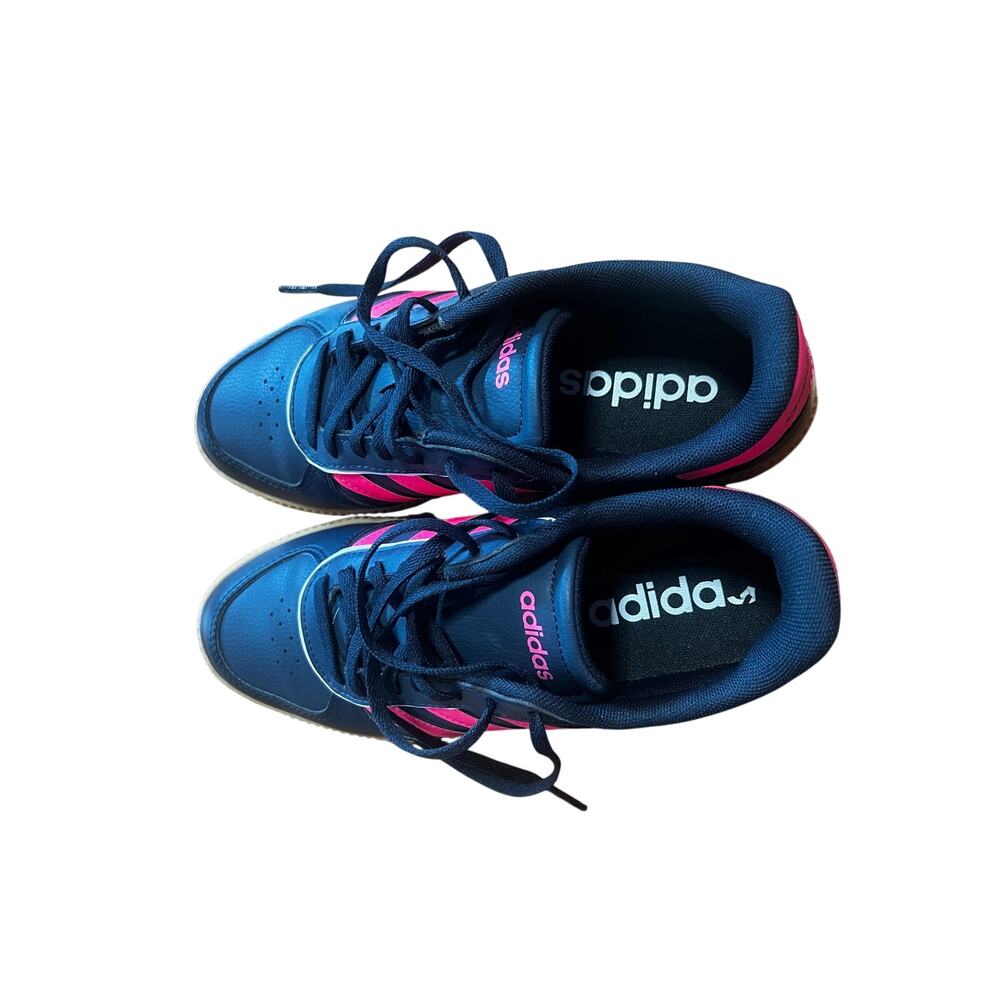 Adidas Breaknet Sleek J Low Top Streetwear Navy Shock Pink | Kids 5 (Womens 6.5) - Picture 8 of 9